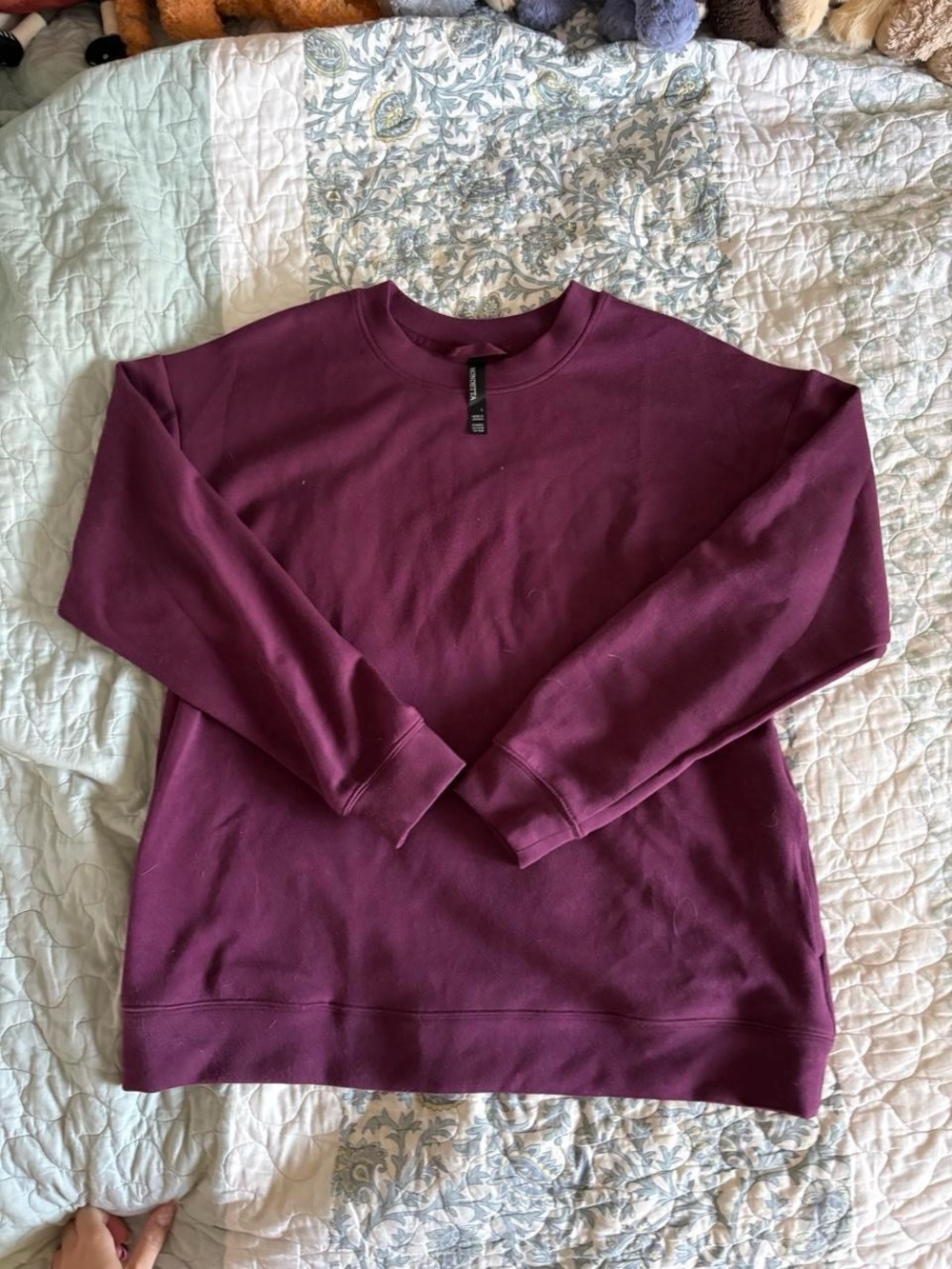 Mondetta Crewneck Sweatshirt in Deep Plum